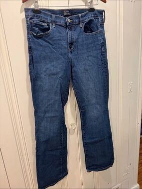 GAP Women's BabyBoot Cut Jeans in Dark Blue